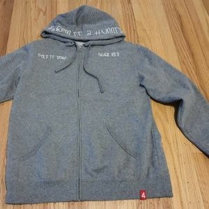 YG 4 HUNNID RECORDS HOLD IT DOWN HOODIE LIGHT GREY SIZE MEDIUM RARE
